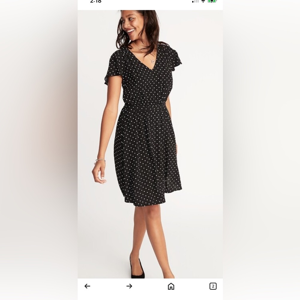 Black Polka Dot Dress. Size L?